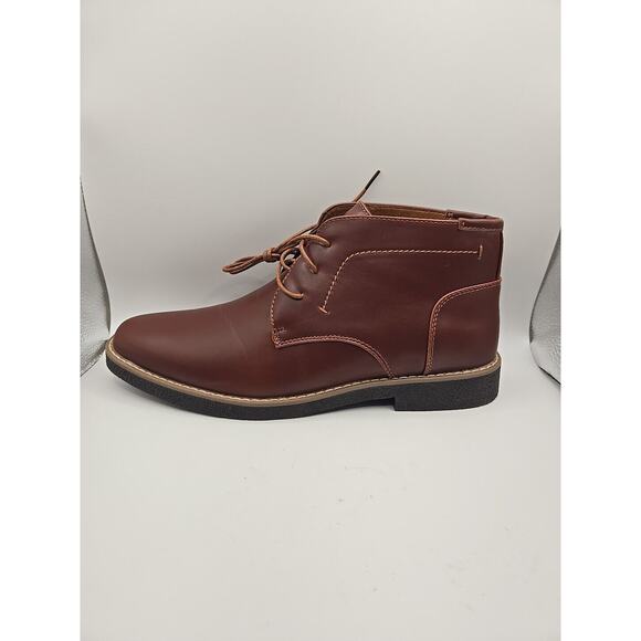 DEER STAGS Bangor Mens Lace Up Ankle Chukka Boots Leather Brown 10.5M New In Box - Picture 1 of 8